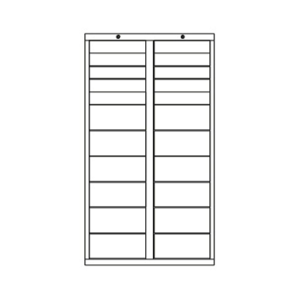 Lichte ladekast PAVOY, glijgeleiding, laden 22x100 + 6x200 mm, breedte 1.000 mm, zuiver wit, zuiver wit Productafbeelding nr. 5: Lichte ladekast PAVOY, glijgeleiding, laden 22x100 + 6x200 mm, breedte 1.000 mm, zuiver wit, zuiver wit