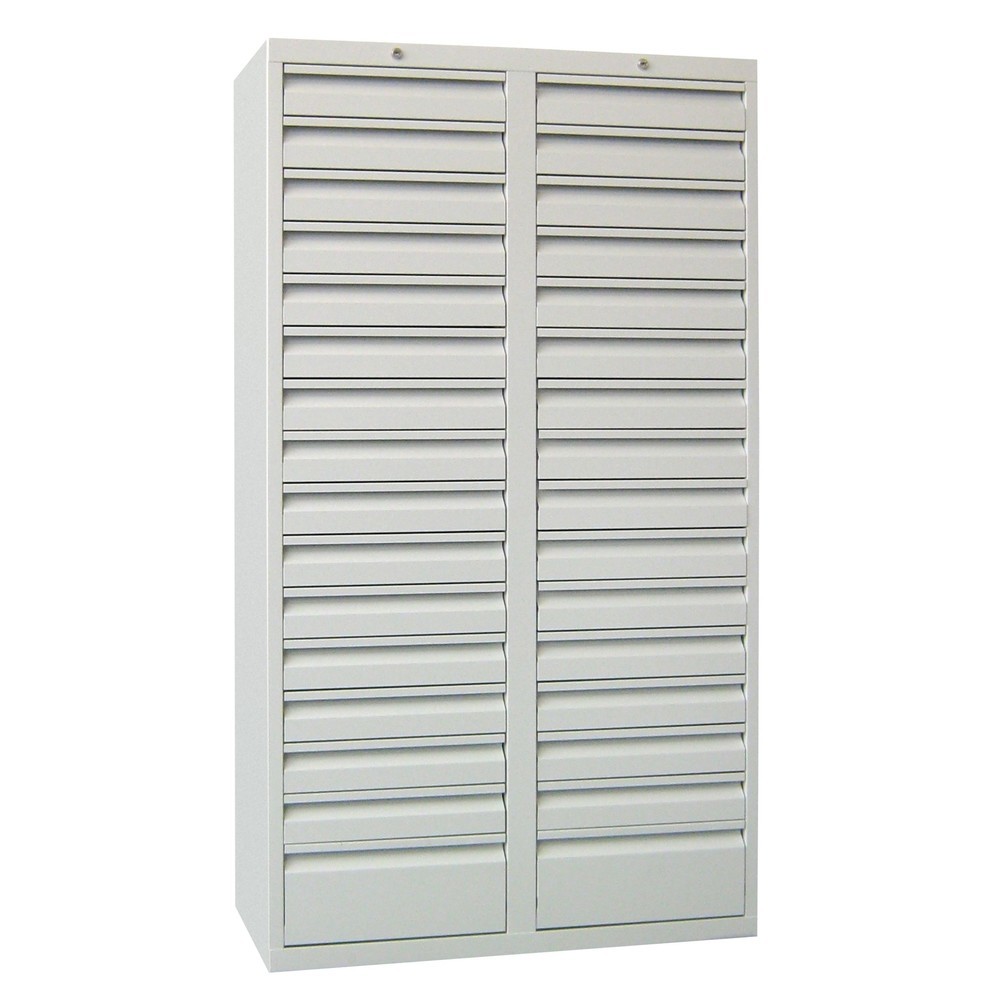 Productafbeelding nr. 3: Lichte ladekast PAVOY, glijgeleiding, laden 30x100 + 2x200 mm, breedte 1.000 mm, lichtgrijs, lichtgrijs