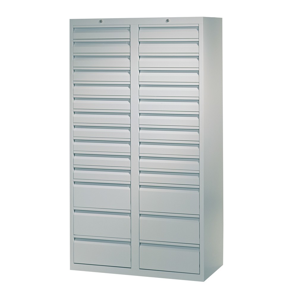 Productafbeelding nr. 3: Lichte ladekast PAVOY, rolgeleiding, laden 22x100 + 6x200 mm, breedte 1.000 mm, lichtgrijs, robijnrood
