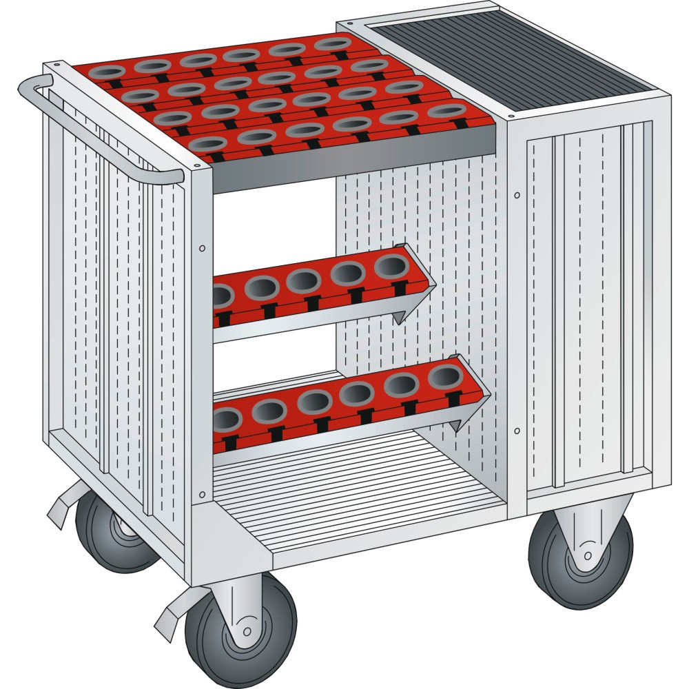 Product afbeelding: LISTA NC-transportwagen 36x36E, (bxdxh) 1080x692x975 mm, HSK 63 A+C+E / 80 B+D+F, lichtgrijs