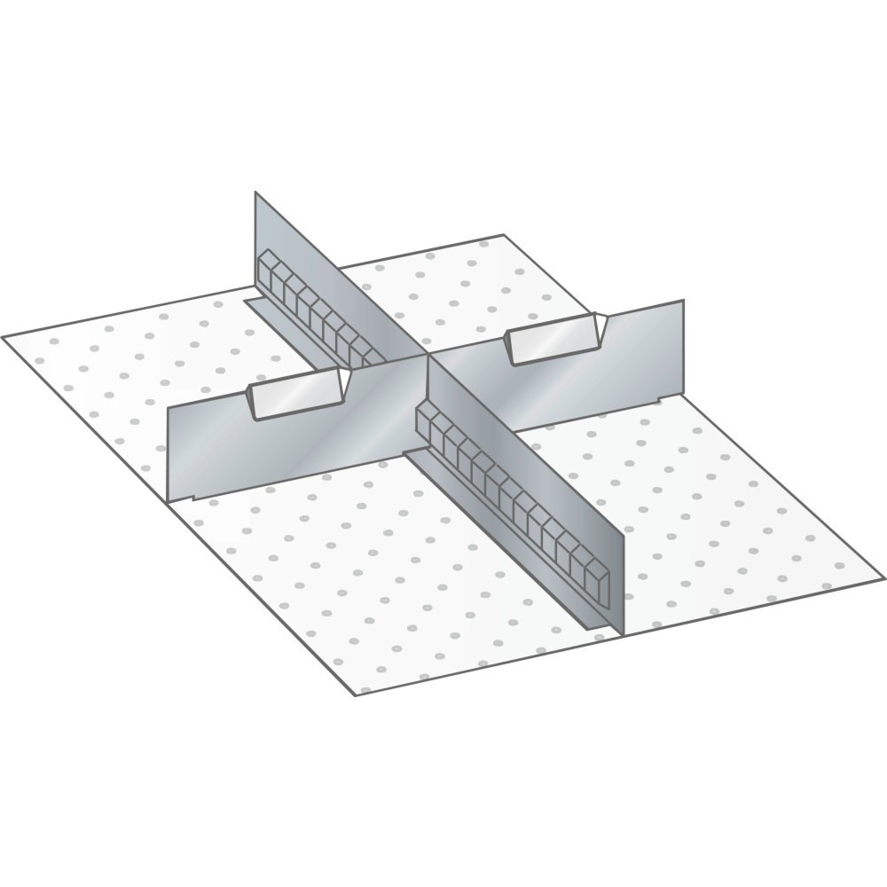 Product afbeelding: LISTA set sleufwanden en scheidingspanelen 18x27E, (bxd) 306x459 mm, 1 sleufwand, 2 scheidingspanelen, voor fronthoogte 50 mm