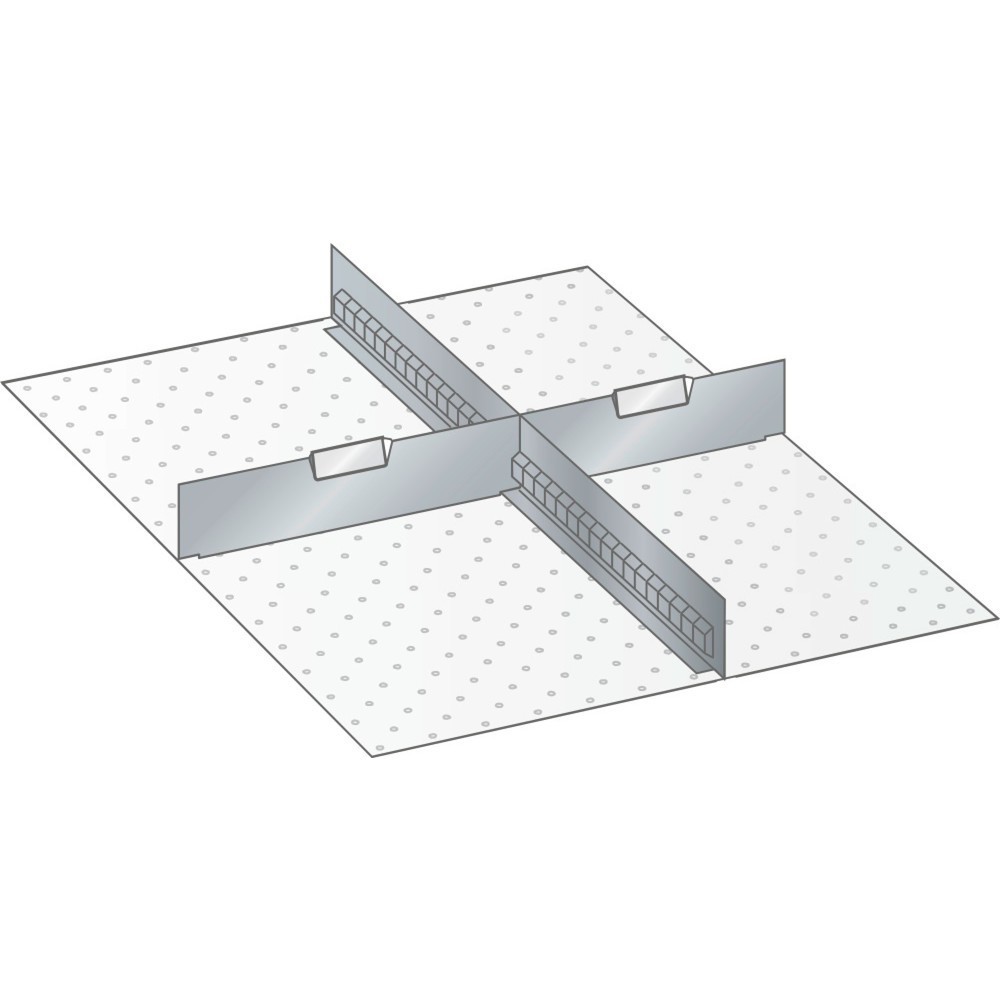 Product afbeelding: LISTA set sleufwanden en scheidingspanelen 27x36E, (bxd) 459x612 mm, 1 sleufwand, 2 scheidingspanelen, voor fronthoogte 75 mm