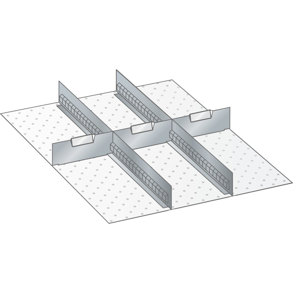LISTA set sleufwanden en scheidingspanelen 27x36E, (bxd) 459x612 mm, 2 sleufwanden, 3 scheidingspanelen, voor fronthoogte 75 mm Product afbeelding: LISTA set sleufwanden en scheidingspanelen 27x36E, (bxd) 459x612 mm, 2 sleufwanden, 3 scheidingspanelen, voor fronthoogte 75 mm
