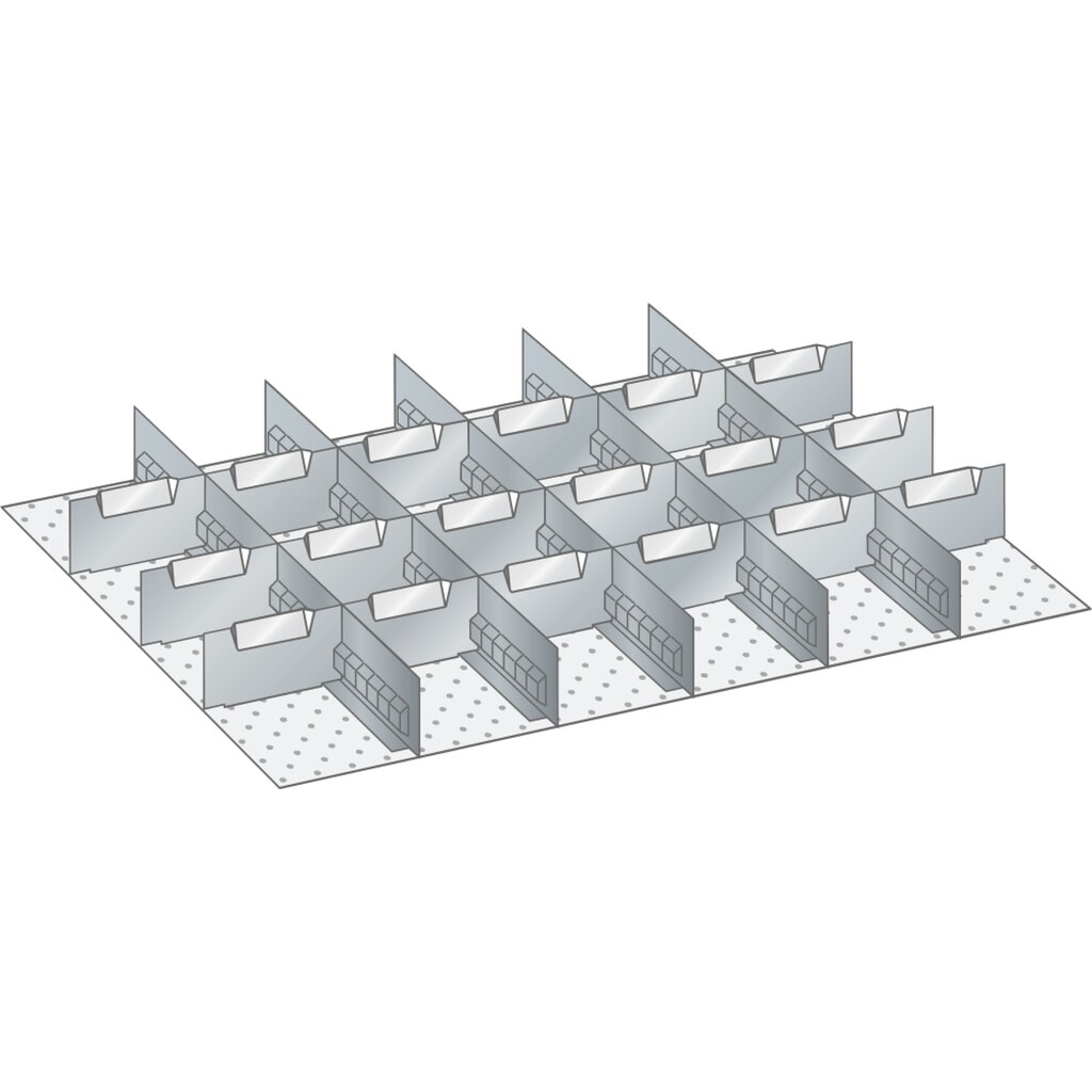 LISTA set sleufwanden en scheidingspanelen 36x27E, (bxd) 612x459 mm, 5 sleufwanden, 18 scheidingspanelen, voor fronthoogte 50 mm Product afbeelding: LISTA set sleufwanden en scheidingspanelen 36x27E, (bxd) 612x459 mm, 5 sleufwanden, 18 scheidingspanelen, voor fronthoogte 50 mm