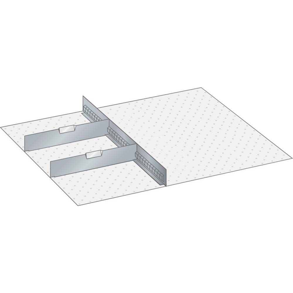 Product afbeelding: LISTA set sleufwanden en scheidingspanelen 36x36E, (bxd) 612x612 mm, 1 sleufwand, 2 scheidingspanelen, voor fronthoogte 100 mm