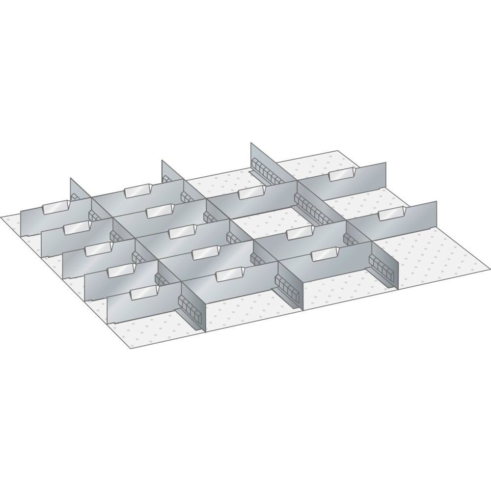Product afbeelding: LISTA set sleufwanden en scheidingspanelen 45x36E, (bxd) 765x612 mm, 4 sleufwanden, 15 scheidingspanelen, voor fronthoogte 75 mm