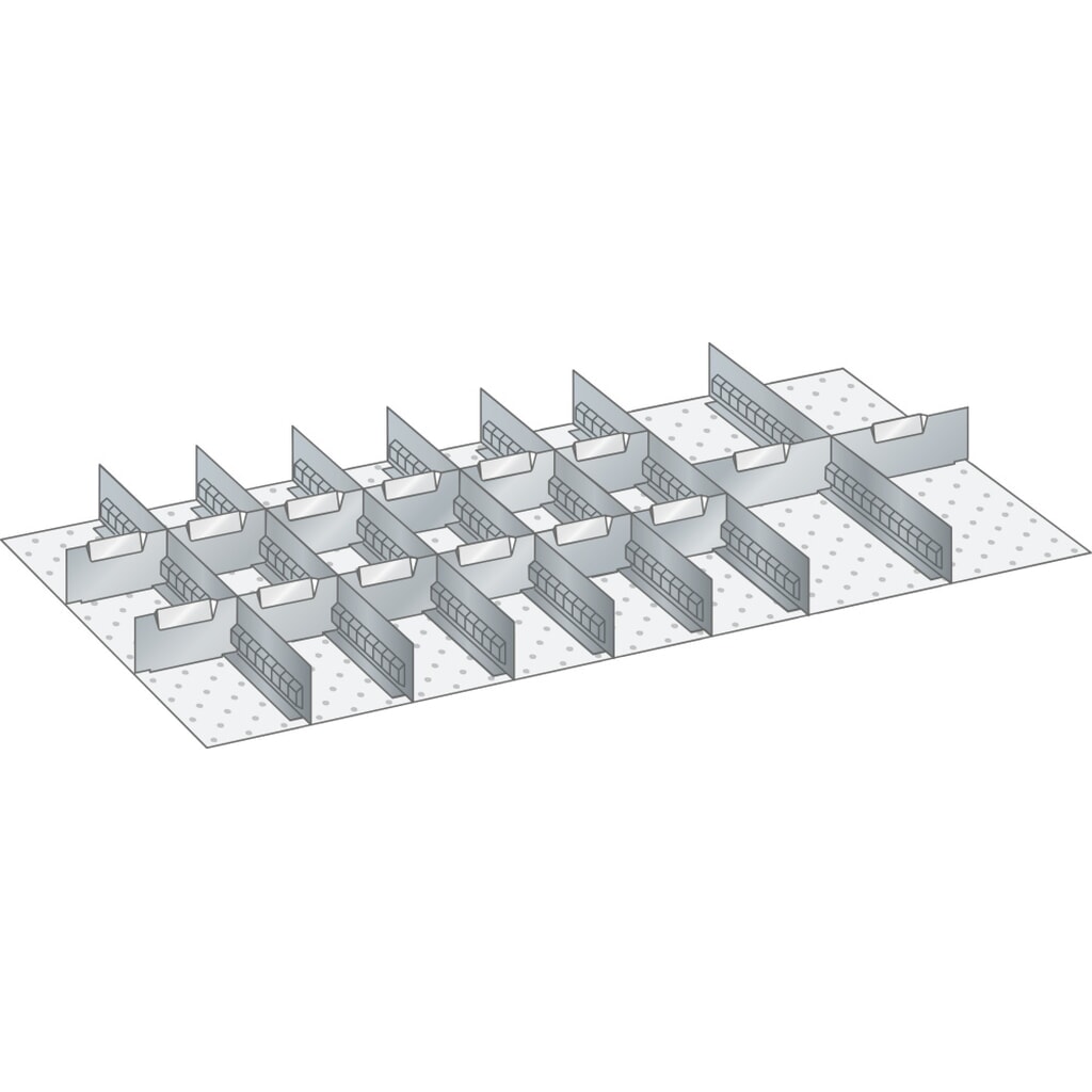 LISTA set sleufwanden en scheidingspanelen 54x27E, (bxd) 918x459 mm, 7 sleufwanden, 14 scheidingspanelen, voor fronthoogte 50 mm Product afbeelding: LISTA set sleufwanden en scheidingspanelen 54x27E, (bxd) 918x459 mm, 7 sleufwanden, 14 scheidingspanelen, voor fronthoogte 50 mm