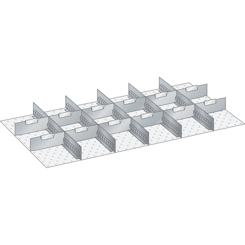 LISTA set sleufwanden en scheidingspanelen 54x27E, (bxd) 918x459 mm, 5 sleufwanden, 12 scheidingspanelen, voor fronthoogte 50 mm Product afbeelding: LISTA set sleufwanden en scheidingspanelen 54x27E, (bxd) 918x459 mm, 5 sleufwanden, 12 scheidingspanelen, voor fronthoogte 50 mm