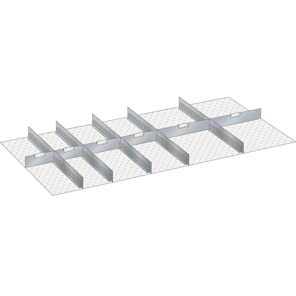 Product afbeelding: LISTA set sleufwanden en scheidingspanelen 78x36E, (bxd) 1326x612 mm, 5 sleufwanden, 8 scheidingspanelen, voor fronthoogte 75 mm
