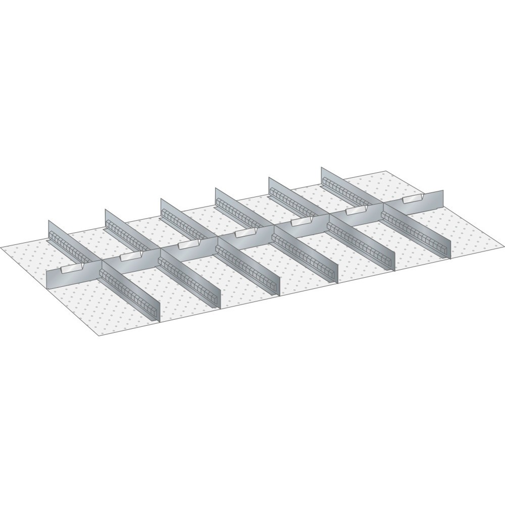 Product afbeelding: LISTA set sleufwanden en scheidingspanelen 78x36E, (bxd) 1326x612 mm, 6 sleufwanden, 7 scheidingspanelen, voor fronthoogte 75 mm