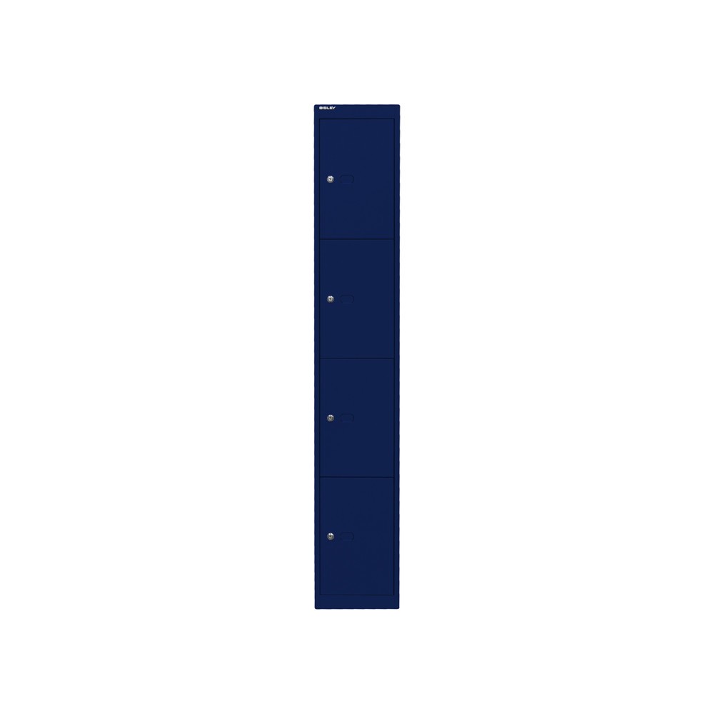Productafbeelding nr. 1: Locker BISLEY, 4 vakken, diepte 305 mm, oxfordblauw