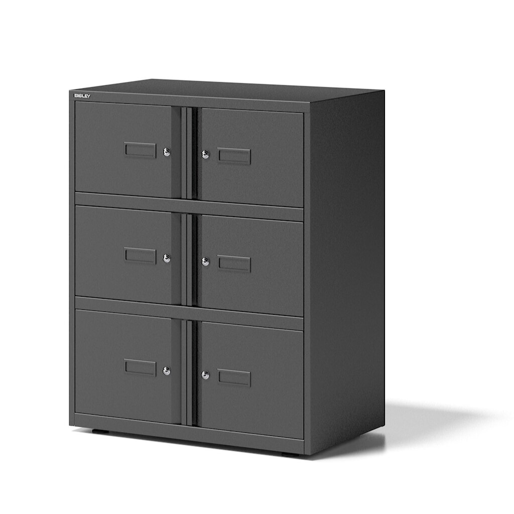 Productafbeelding nr. 1: Locker BISLEY Essentials, 6 deuren, antraciet