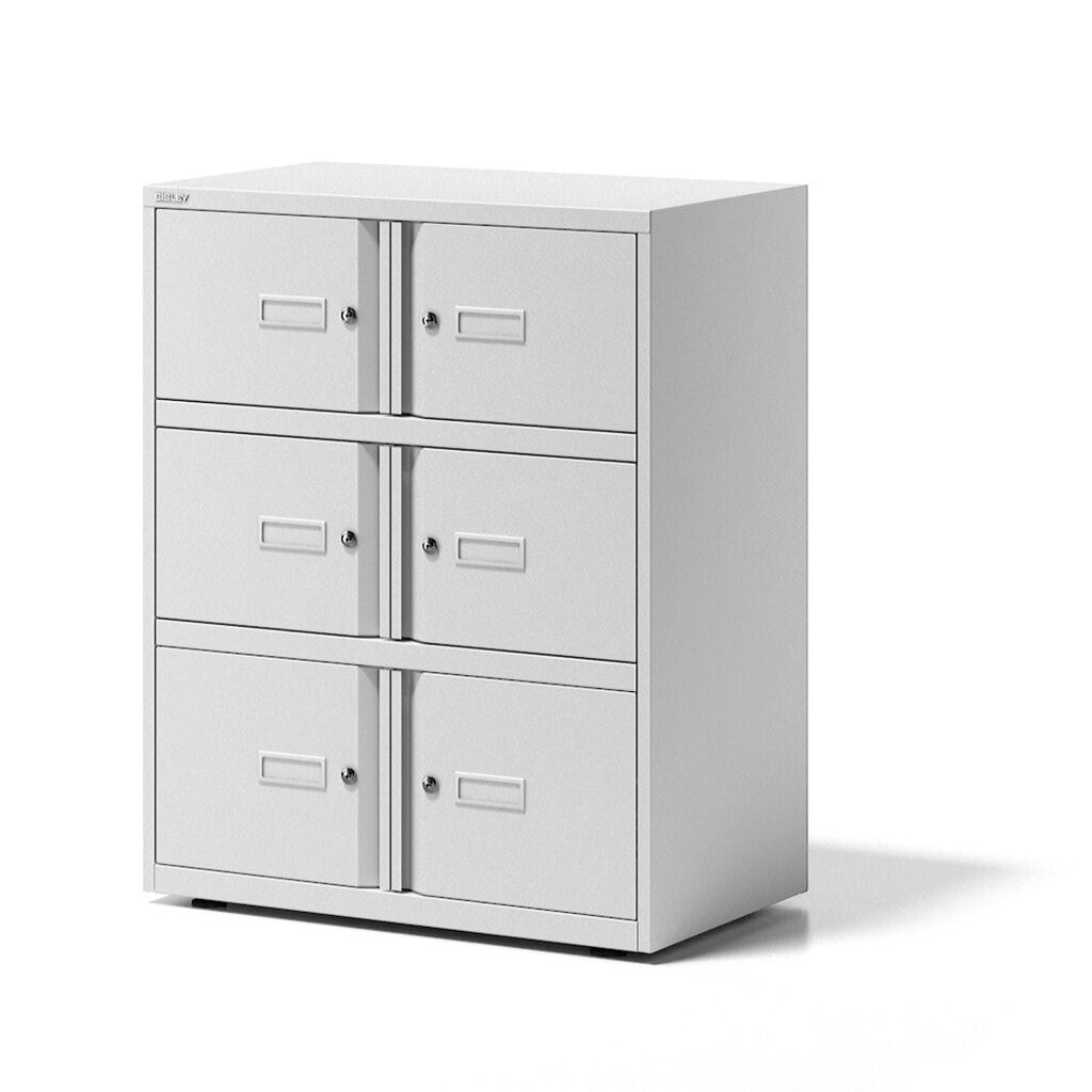 Locker BISLEY Essentials, 6 deuren, verkeerswit Product afbeelding: Locker BISLEY Essentials, 6 deuren, verkeerswit