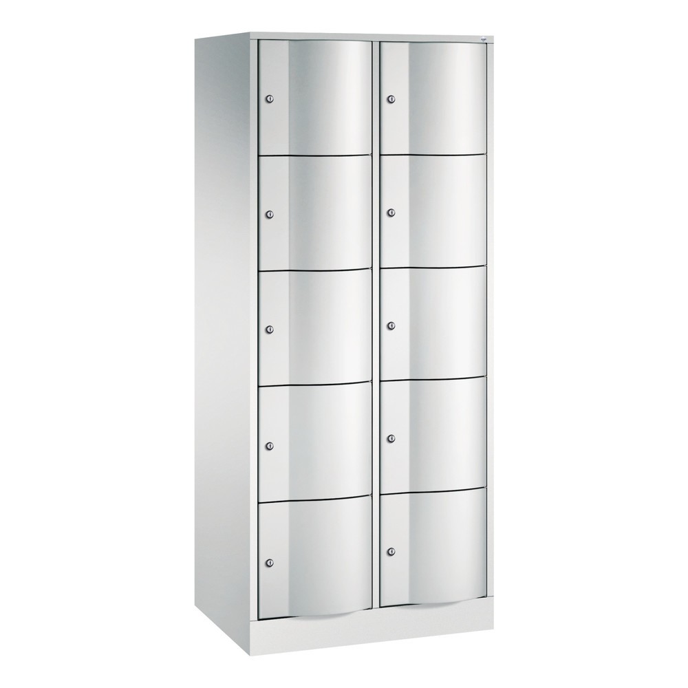 Productafbeelding nr. 1: Locker C+P met vandalismebestendige deuren, 2 x 5 vakken, hxbxd 1.950 x 770 x 540 mm, lichtgrijs, lichtgrijs