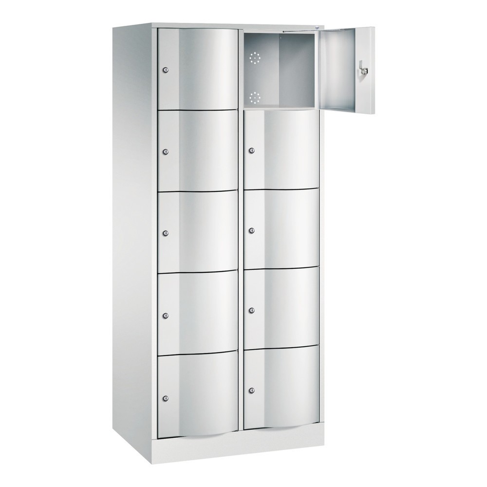 Productafbeelding nr. 2: Locker C+P met vandalismebestendige deuren, 2 x 5 vakken, hxbxd 1.950 x 770 x 540 mm, lichtgrijs, lichtgrijs