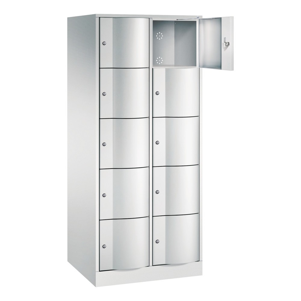 Productafbeelding nr. 2: Locker C+P met vandalismebestendige deuren, 2 x 5 vakken, hxbxd 1.950 x 770 x 640 mm, lichtgrijs, lichtgrijs