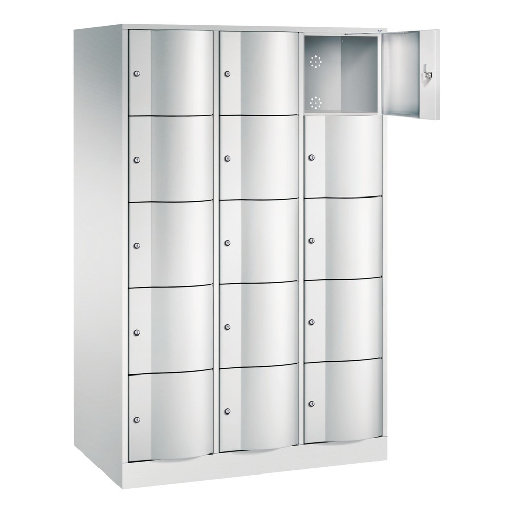 Productafbeelding nr. 2: Locker C+P met vandalismebestendige deuren, 3 x 5 vakken, hxbxd 1.950 x 1.150 x 640 mm, lichtgrijs, lichtgrijs