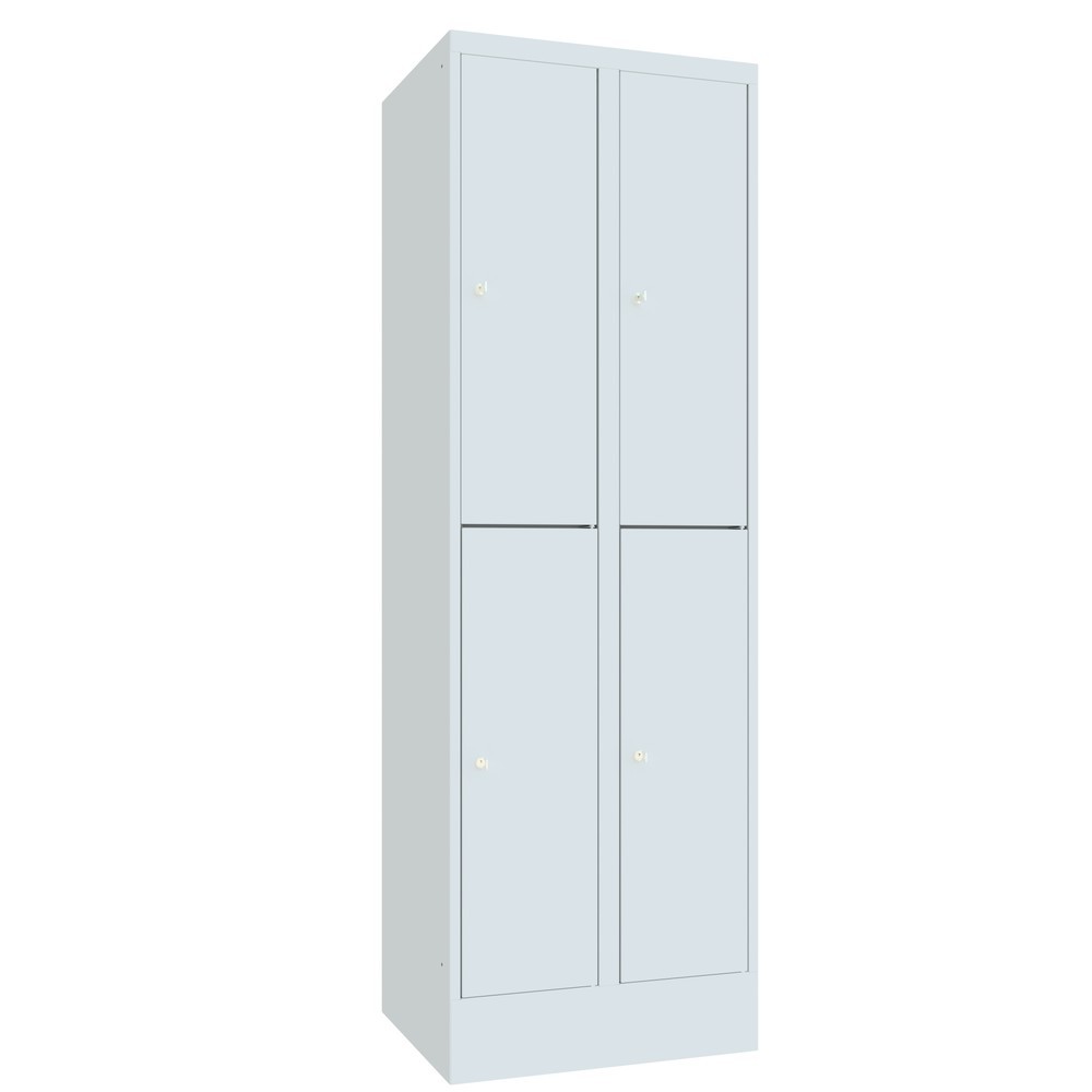 Productafbeelding nr. 2: Locker PAVOY, 2 x 2 vakken, hxbxd 1.850 x 630 x 500 mm, lichtgrijs, lichtgrijs