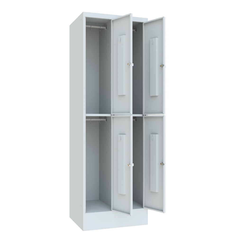 Productafbeelding nr. 3: Locker PAVOY, 2 x 2 vakken, hxbxd 1.850 x 630 x 500 mm, lichtgrijs, lichtgrijs