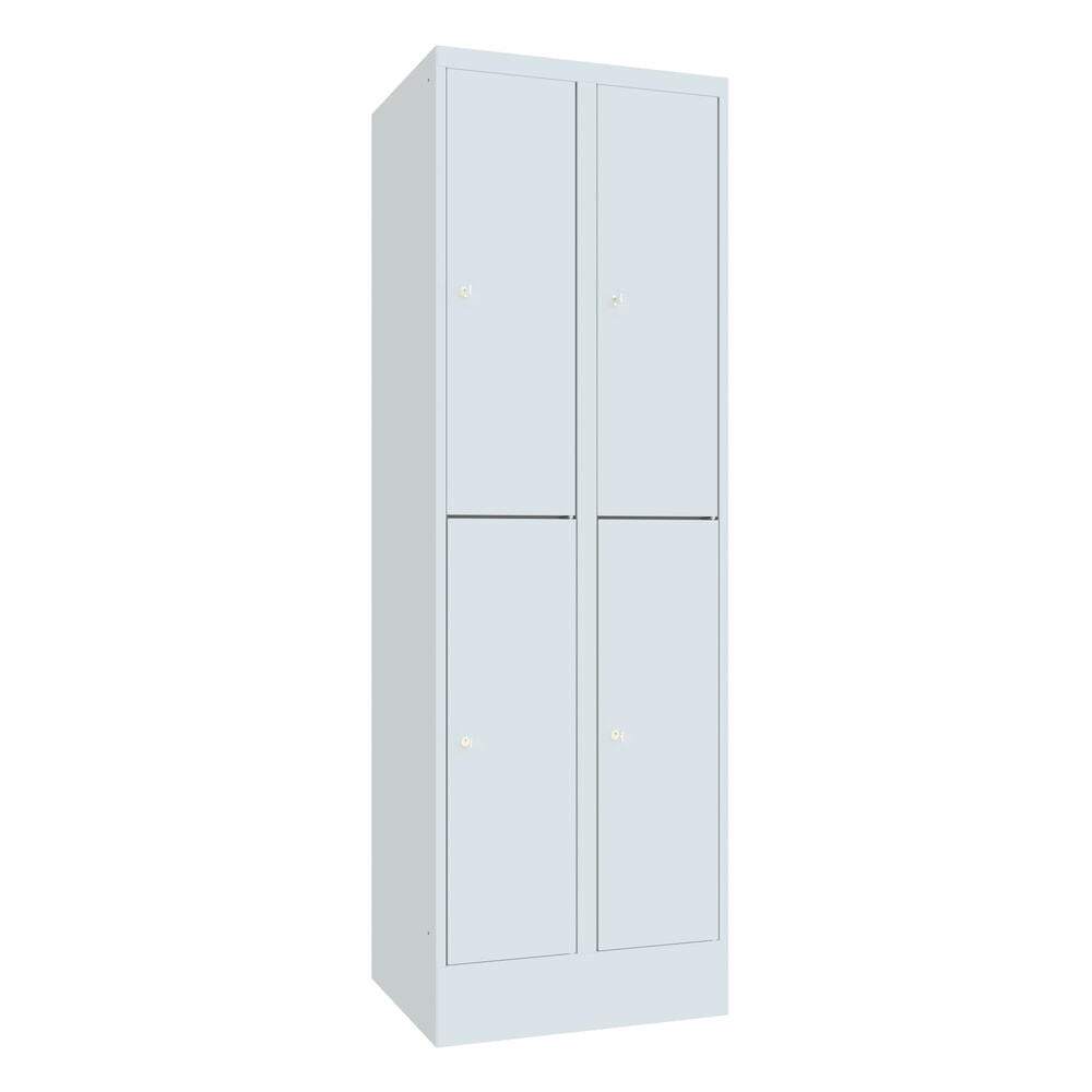 Product afbeelding: Locker PAVOY, 2 x 2 vakken, hxbxd 1.850 x 630 x 500 mm, lichtgrijs, lichtgrijs
