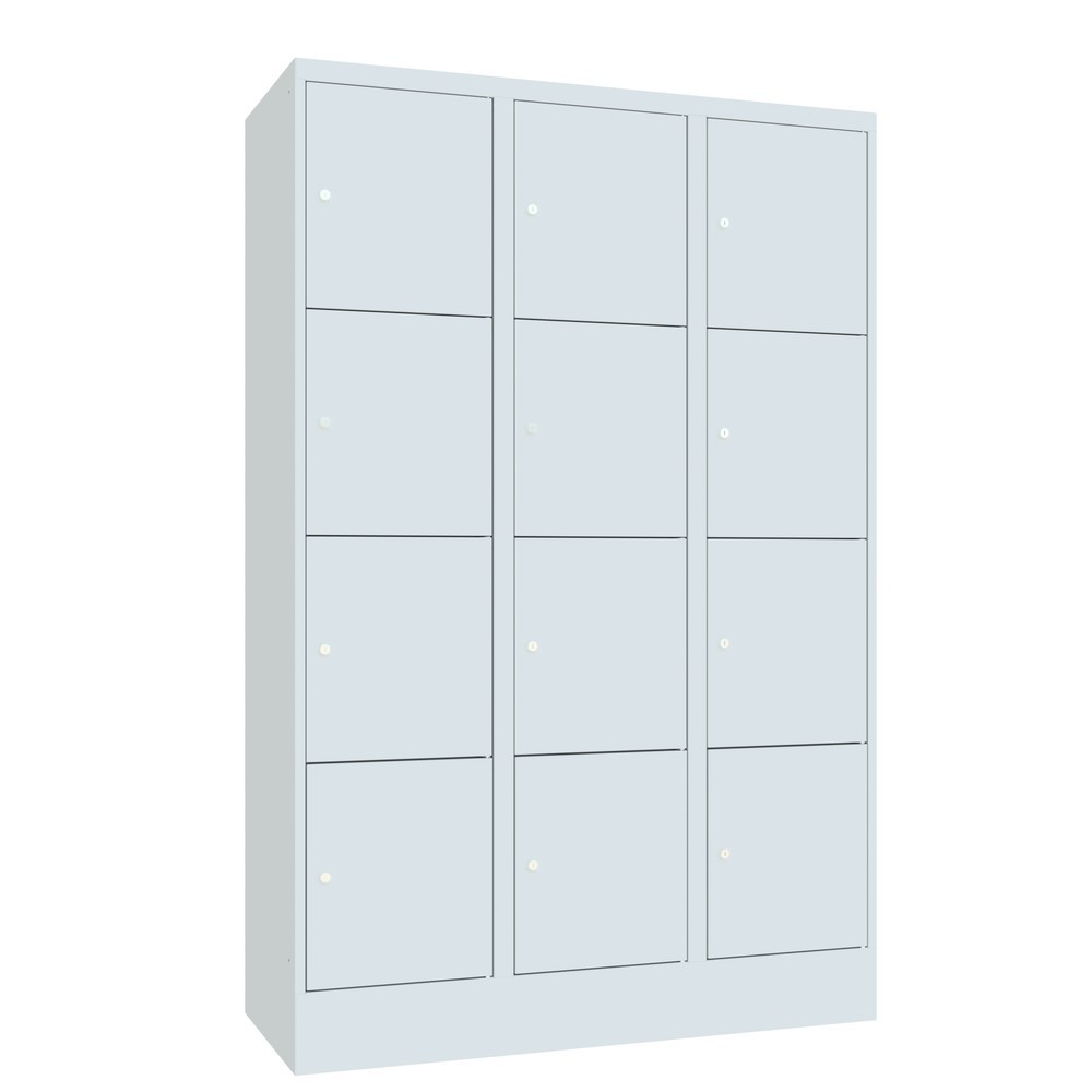 Productafbeelding nr. 2: Locker PAVOY, 3 x 4 vakken, hxbxd 1.850 x 1.230 x 500 mm, lichtgrijs, lichtgrijs