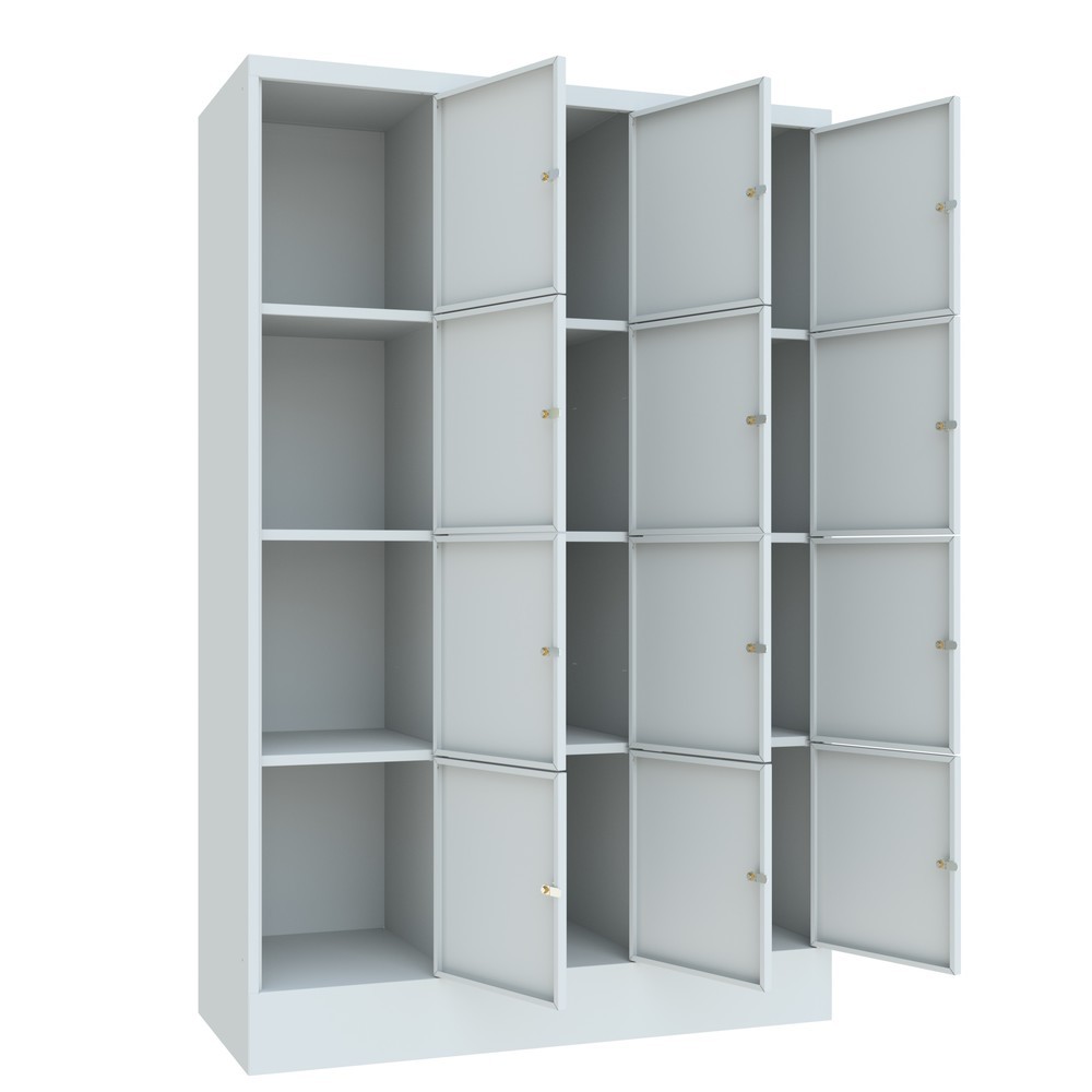 Productafbeelding nr. 3: Locker PAVOY, 3 x 4 vakken, hxbxd 1.850 x 1.230 x 500 mm, lichtgrijs, lichtgrijs