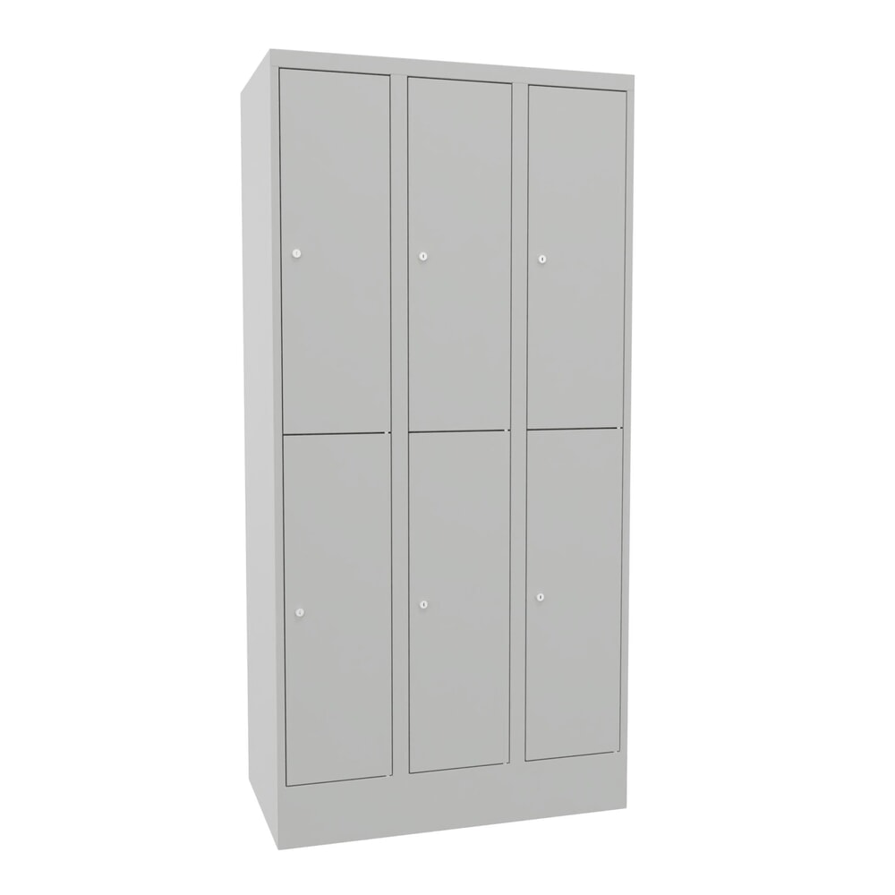 Productafbeelding nr. 1: Locker PAVOY, 3 x 2 vakken, hxbxd 1.850 x 930 x 500 mm, lichtgrijs, lichtgrijs