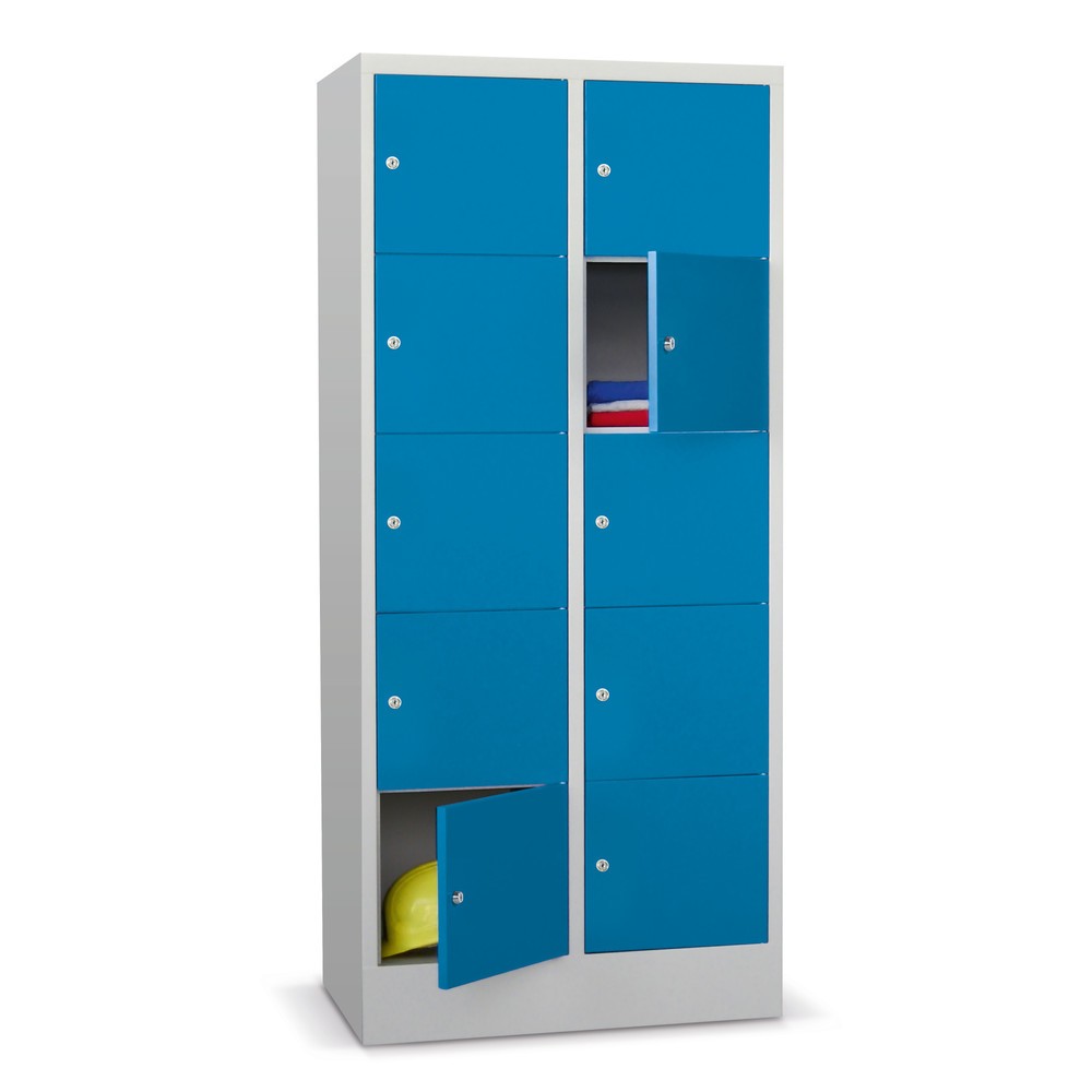 Product afbeelding: Locker PAVOY met cilinderslot, 2 x 2 vakken, hxbxd 855 x 630 x 500 mm, vuurrood, lichtgrijs
