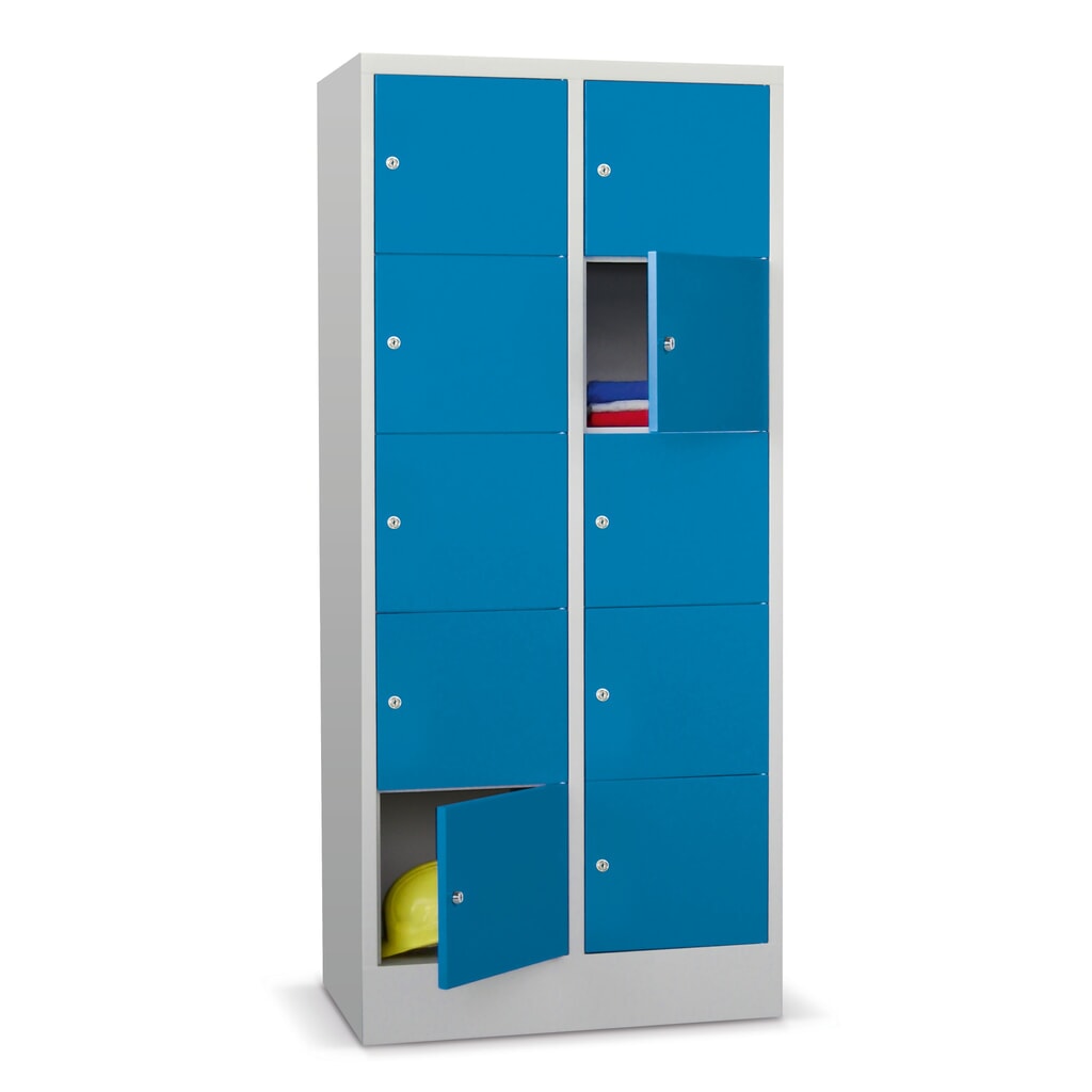 Productafbeelding nr. 1: Locker PAVOY met cilinderslot, 2 x 2 vakken, hxbxd 855 x 630 x 500 mm, lichtgrijs, lichtgrijs