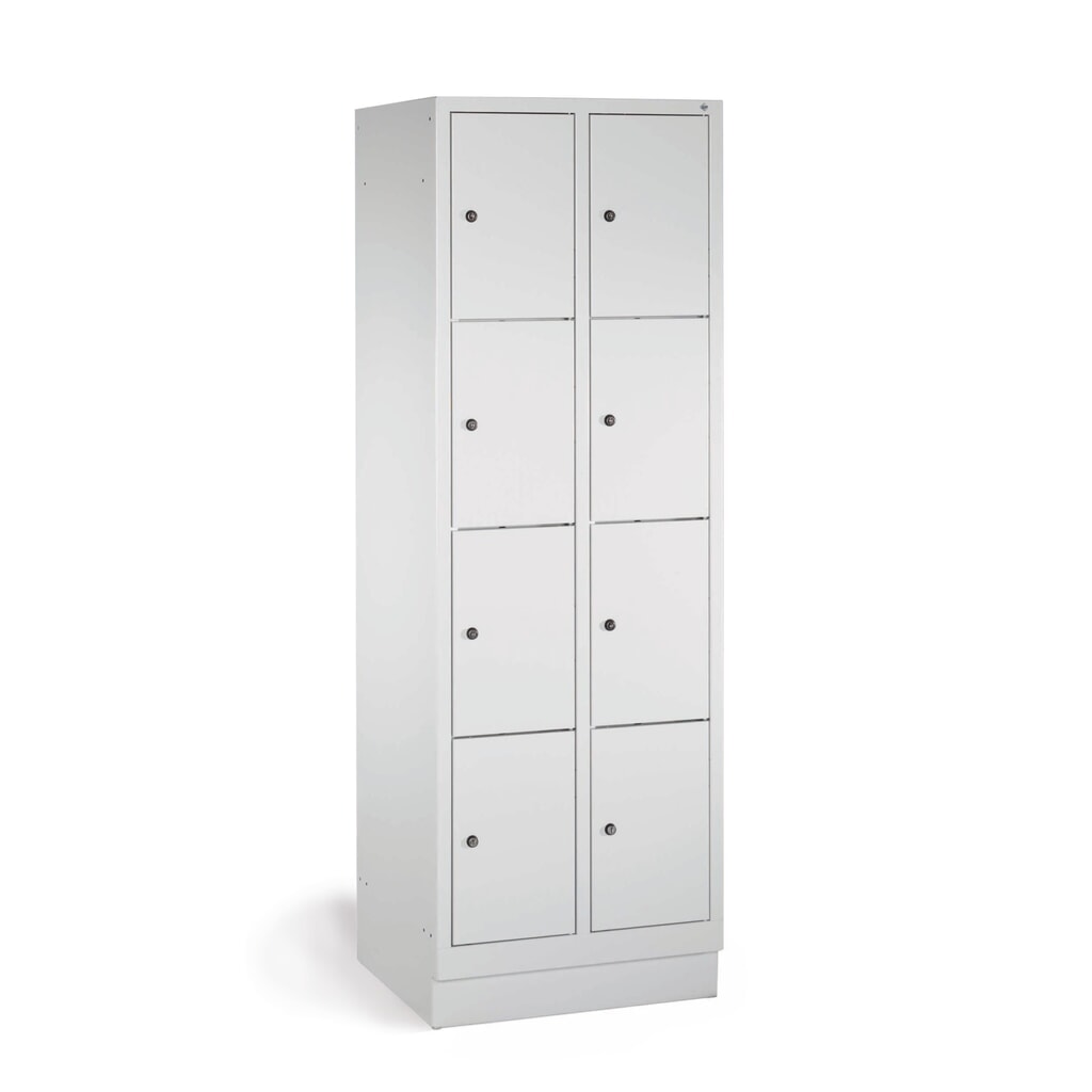 Locker PAVOY met cilinderslot, 2 x 2 vakken, hxbxd 855 x 630 x 500 mm, lichtgrijs, lichtgrijs Productafbeelding nr. 2: Locker PAVOY met cilinderslot, 2 x 2 vakken, hxbxd 855 x 630 x 500 mm, lichtgrijs, lichtgrijs