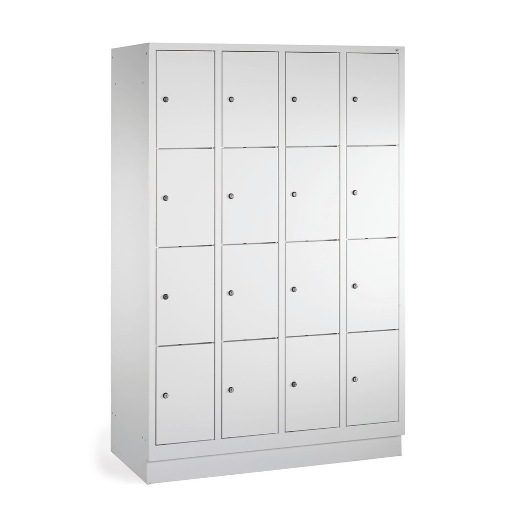 Productafbeelding nr. 1: Locker PAVOY met cilinderslot, 4 x 2 vakken, hxbxd 855 x 1.230 x 500 mm, vuurrood, lichtgrijs