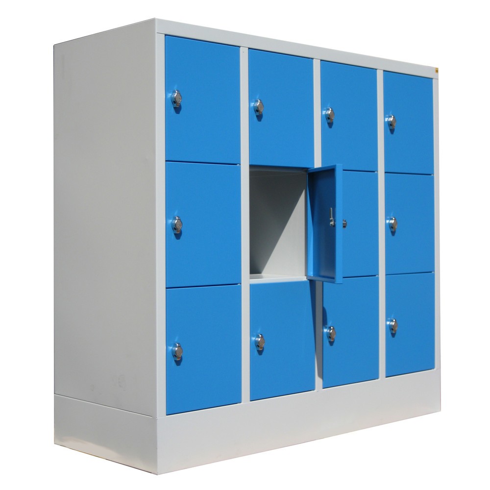 Productafbeelding nr. 1: Locker PAVOY met draaivergrendeling, 4 x 3 vakken, antracietgrijs, antracietgrijs