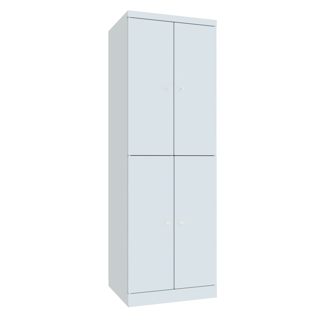 Productafbeelding nr. 4: Locker PAVOY met openslaande deuren, 2 x 2 vakken, hxbxd 1.800 x 600 x 500 mm, lichtgrijs, lichtgrijs
