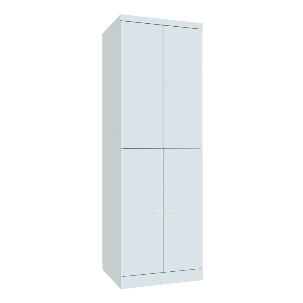 Productafbeelding nr. 1: Locker PAVOY met openslaande deuren, 2 x 2 vakken, hxbxd 1.800 x 600 x 500 mm, lichtgrijs, lichtgrijs
