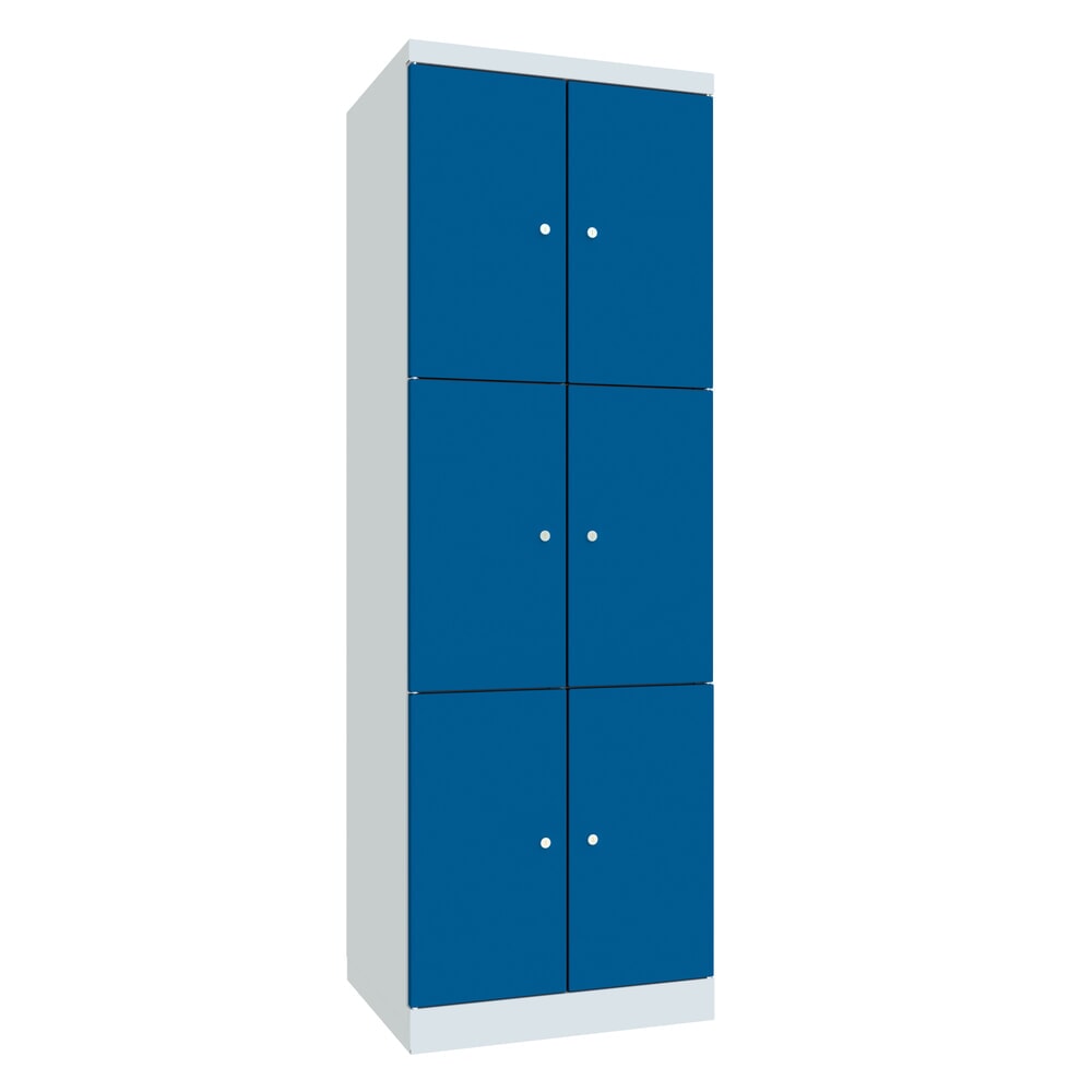 Productafbeelding nr. 1: Locker PAVOY met openslaande deuren, 2 x 6 vakken, hxbxd 1.800 x 600 x 500 mm, gentiaanblauw, lichtgrijs