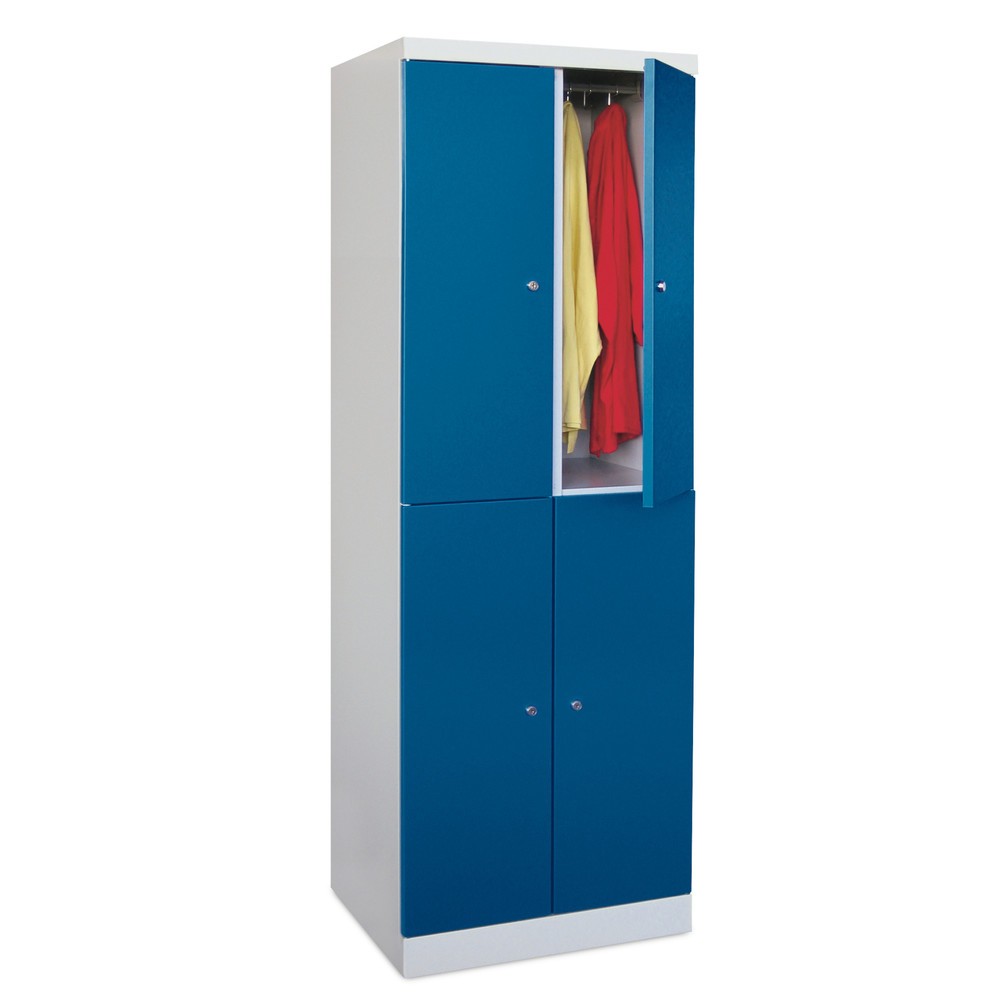 Productafbeelding nr. 2: Locker PAVOY met openslaande deuren, 2 x 2 vakken, hxbxd 1.800 x 600 x 500 mm, gentiaanblauw, lichtgrijs