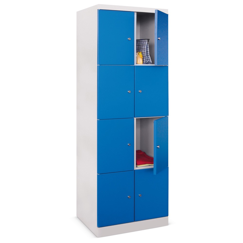 Productafbeelding nr. 4: Locker PAVOY met openslaande deuren, 2 x 2 vakken, hxbxd 1.800 x 600 x 500 mm, gentiaanblauw, lichtgrijs