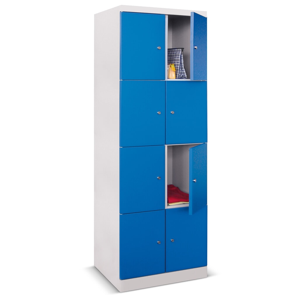 Locker PAVOY met openslaande deuren, 2 x 2 vakken, hxbxd 1.800 x 600 x 500 mm, lichtgrijs, lichtgrijs Productafbeelding nr. 3: Locker PAVOY met openslaande deuren, 2 x 2 vakken, hxbxd 1.800 x 600 x 500 mm, lichtgrijs, lichtgrijs