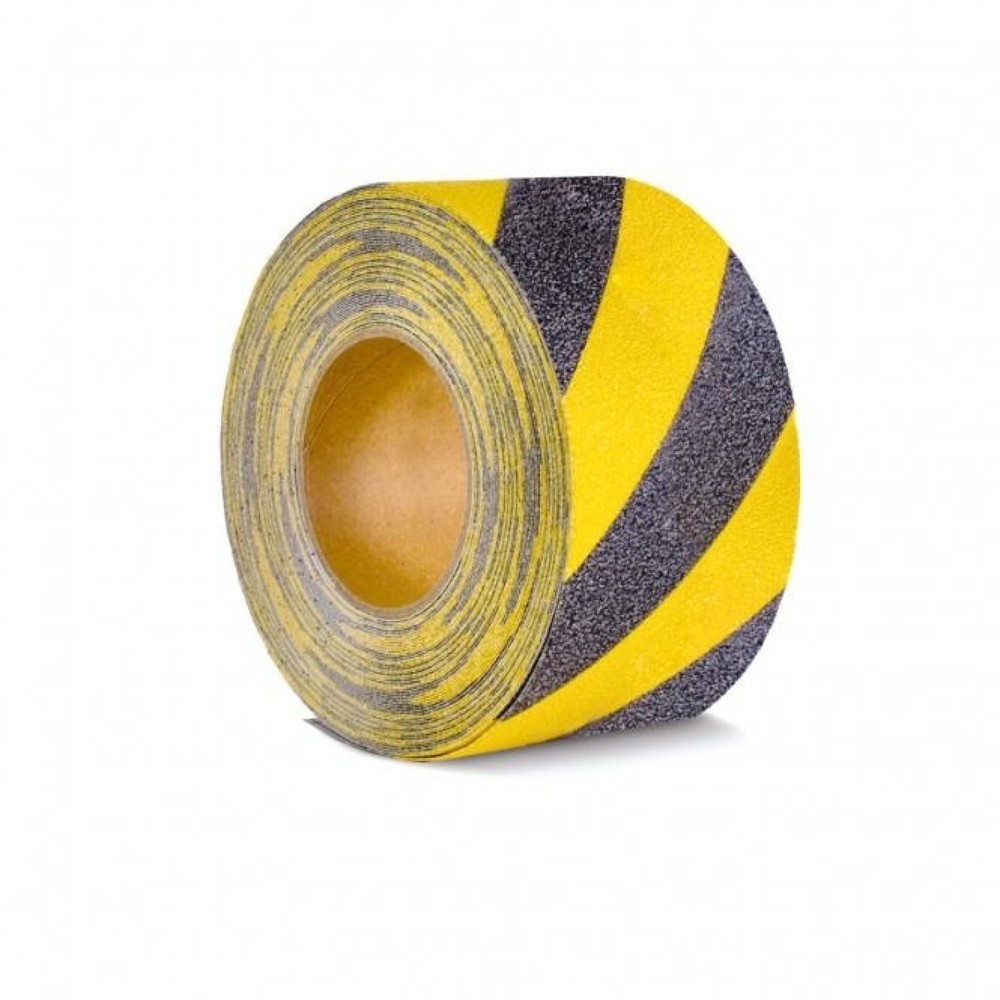 Productafbeelding nr. 1: m2-antisliplaag™ waarschuwingsmarkering, rol, breedte 75 mm, geel-zwart