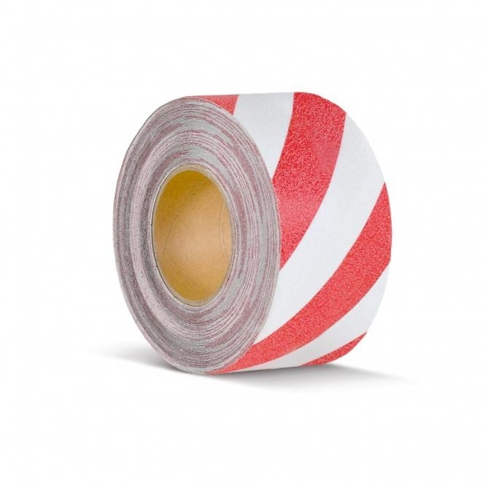 Product afbeelding: m2-antisliplaag™ waarschuwingsmarkering, rol, breedte 75 mm, rood-wit