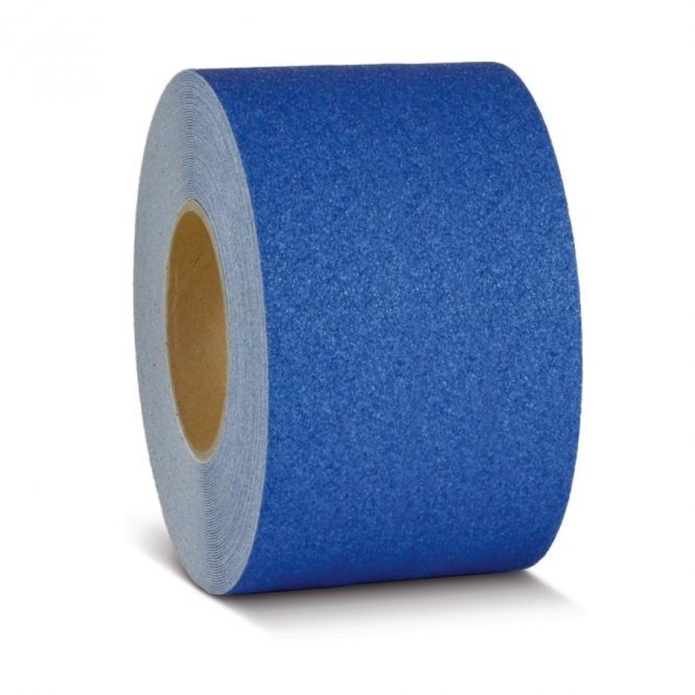 Product afbeelding: m2-antisliplaag™ waarschuwingsmarkering, rol, breedte 100 mm, blauw