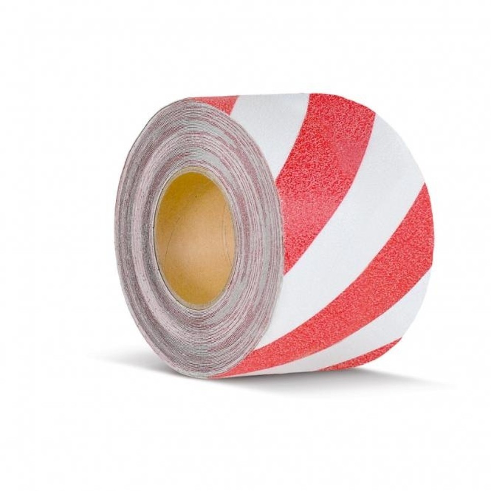 Productafbeelding nr. 1: m2-antisliplaag™ waarschuwingsmarkering, rol, breedte 100 mm, rood-wit