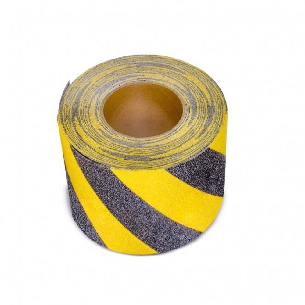 Product afbeelding: m2-antisliplaag™ waarschuwingsmarkering, rol, breedte 150 mm, geel-zwart