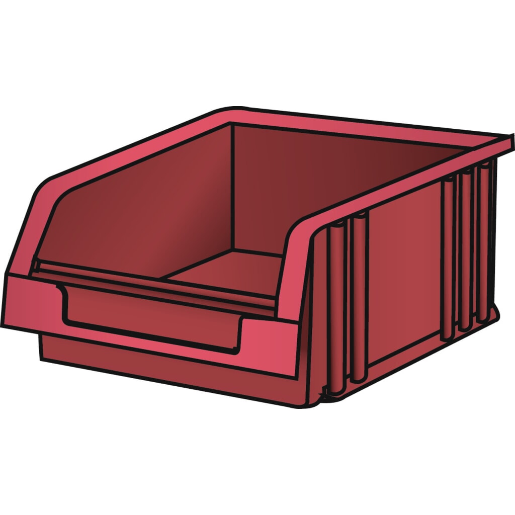 LISTA zichtmagazijnbak, hxbxd 50 x 101 x 90 mm, maat 2, rood Product afbeelding: LISTA zichtmagazijnbak, hxbxd 50 x 101 x 90 mm, maat 2, rood