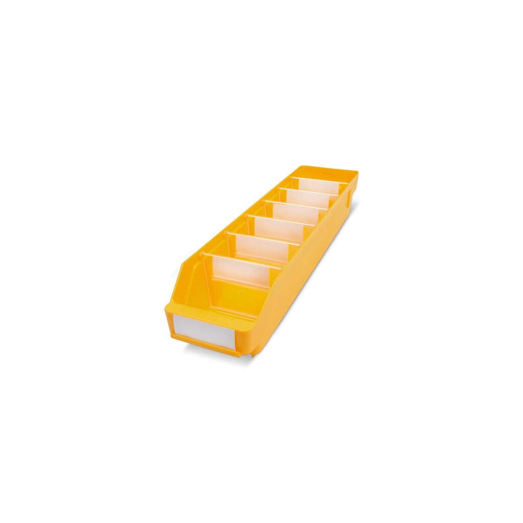 Product afbeelding: Magazijnbakken met inkijkopening, bxd 120 x 500 mm, geel