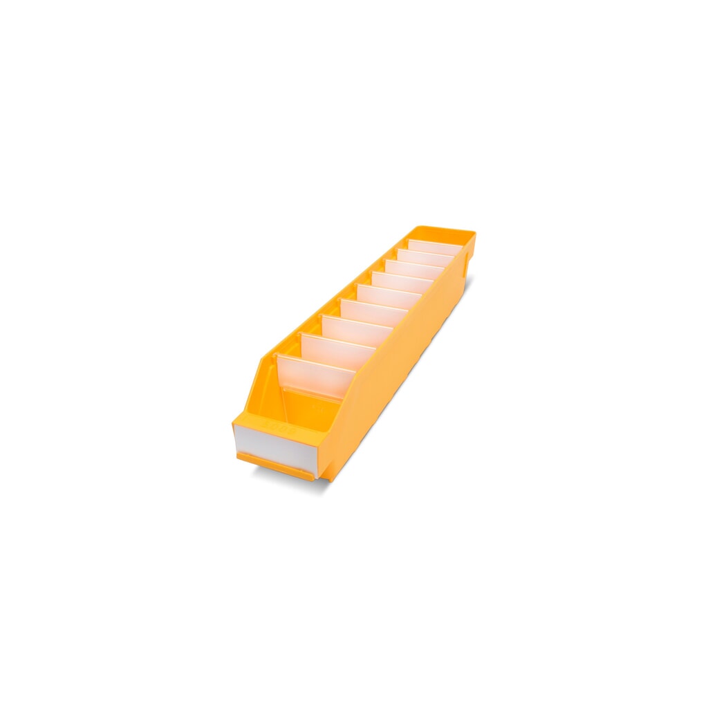 Product afbeelding: Magazijnbakken met inkijkopening, bxd 90 x 500 mm, geel
