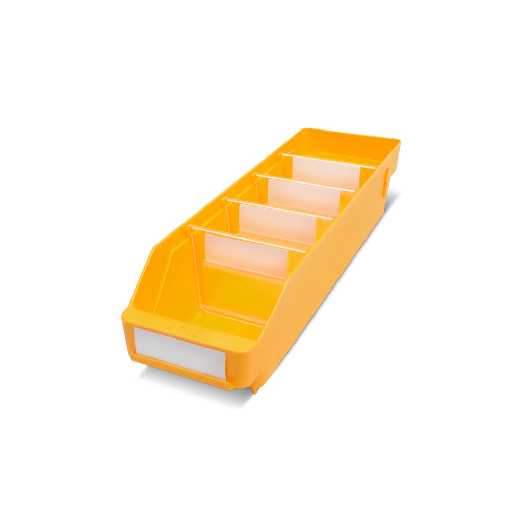 Product afbeelding: Magazijnbakken met inkijkopening, bxd 120 x 400 mm, geel