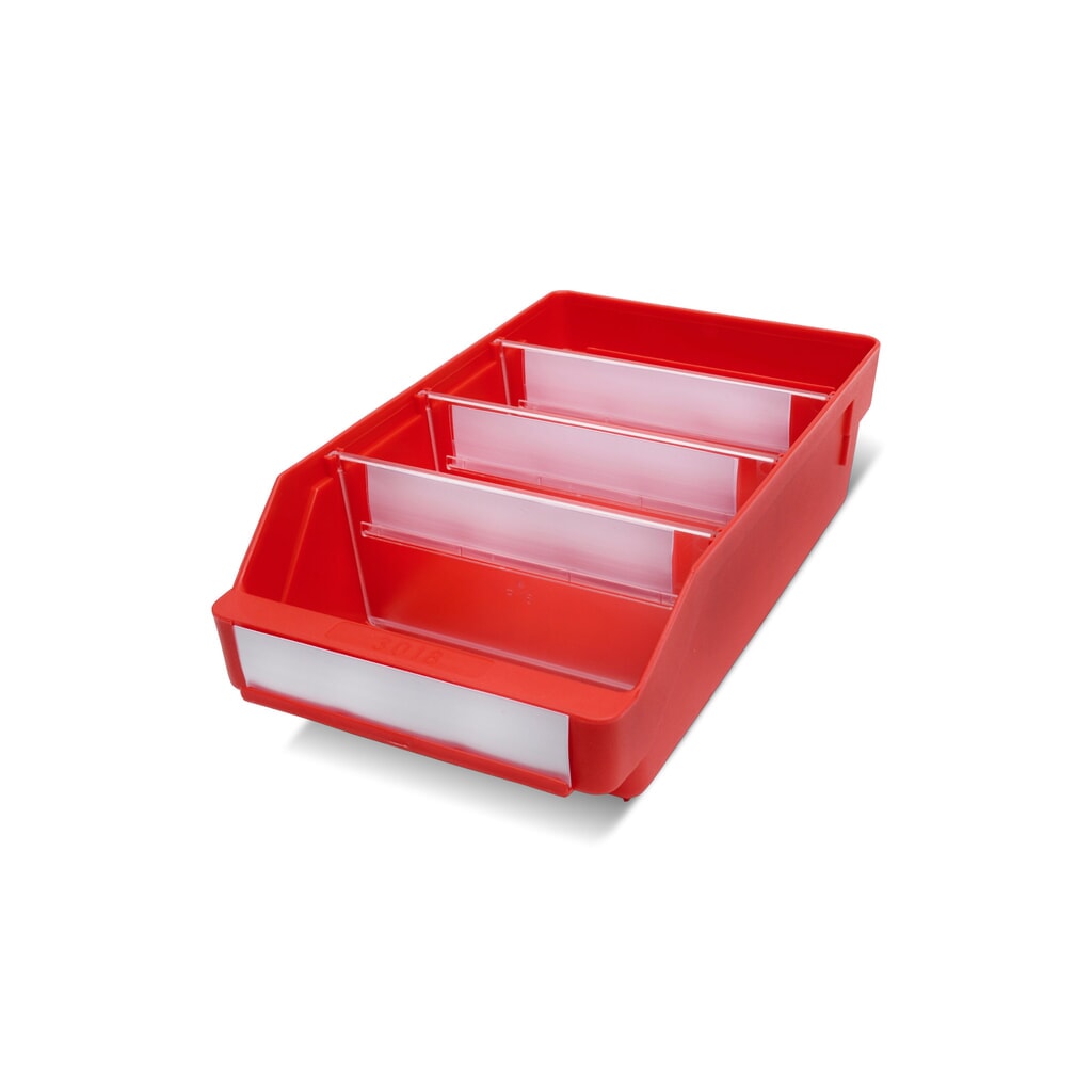 Product afbeelding: Magazijnbakken met inkijkopening, bxd 180 x 300 mm, rood
