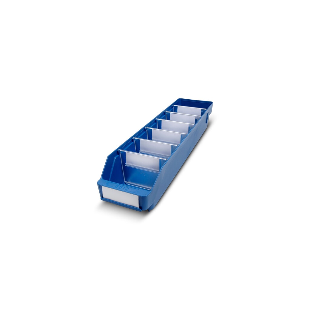 Product afbeelding: Magazijnbakken met inkijkopening, bxd 120 x 500 mm, blauw