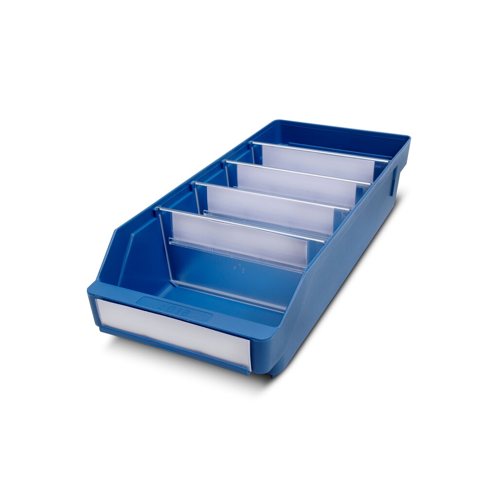 Product afbeelding: Magazijnbakken met inkijkopening, bxd 180 x 400 mm, blauw